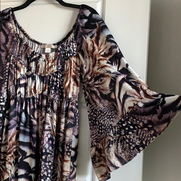 Boston Proper Printed Silky Dress - Picture 3 of 5